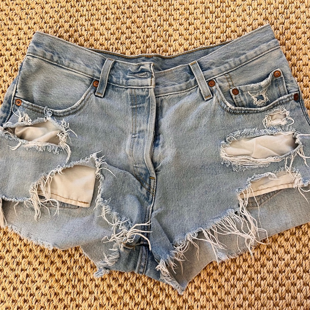Levi’s 501 Distressed Denim Shorts